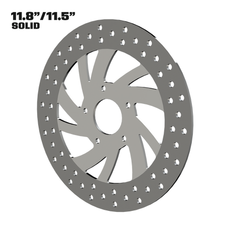 Villas 11" solid rotor in polished