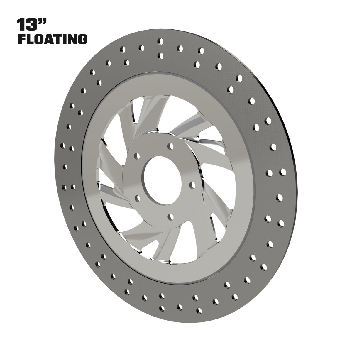 Villas 13" floating rotor in polished