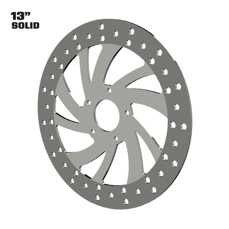 Villas 13" solid rotor in polished