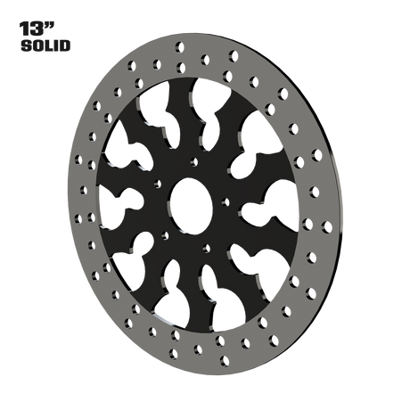 Warlord 13" Solid Rotor in Black