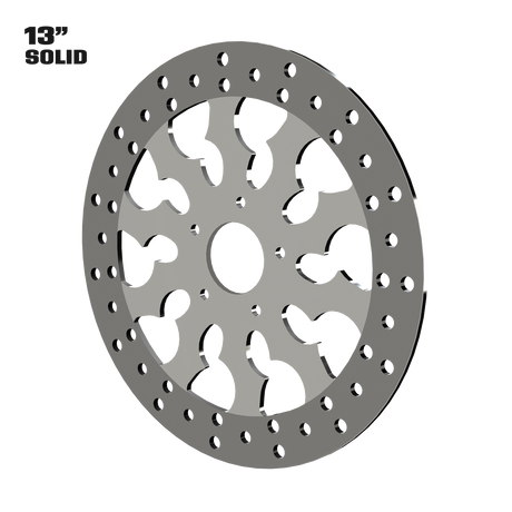 Warlord 13" Solid Rotor in Black