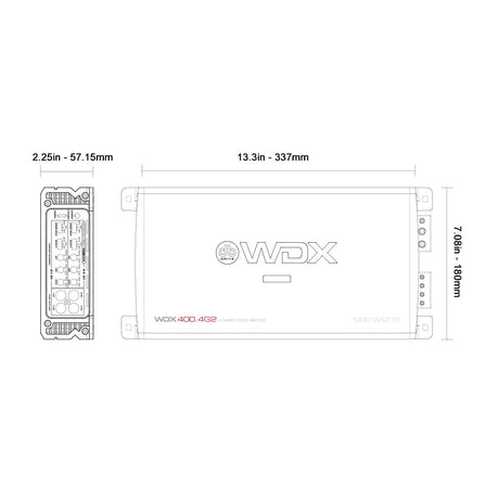 DB Drive WDX400.4G2 : Class A/B WDX 4 Channel Amplifier