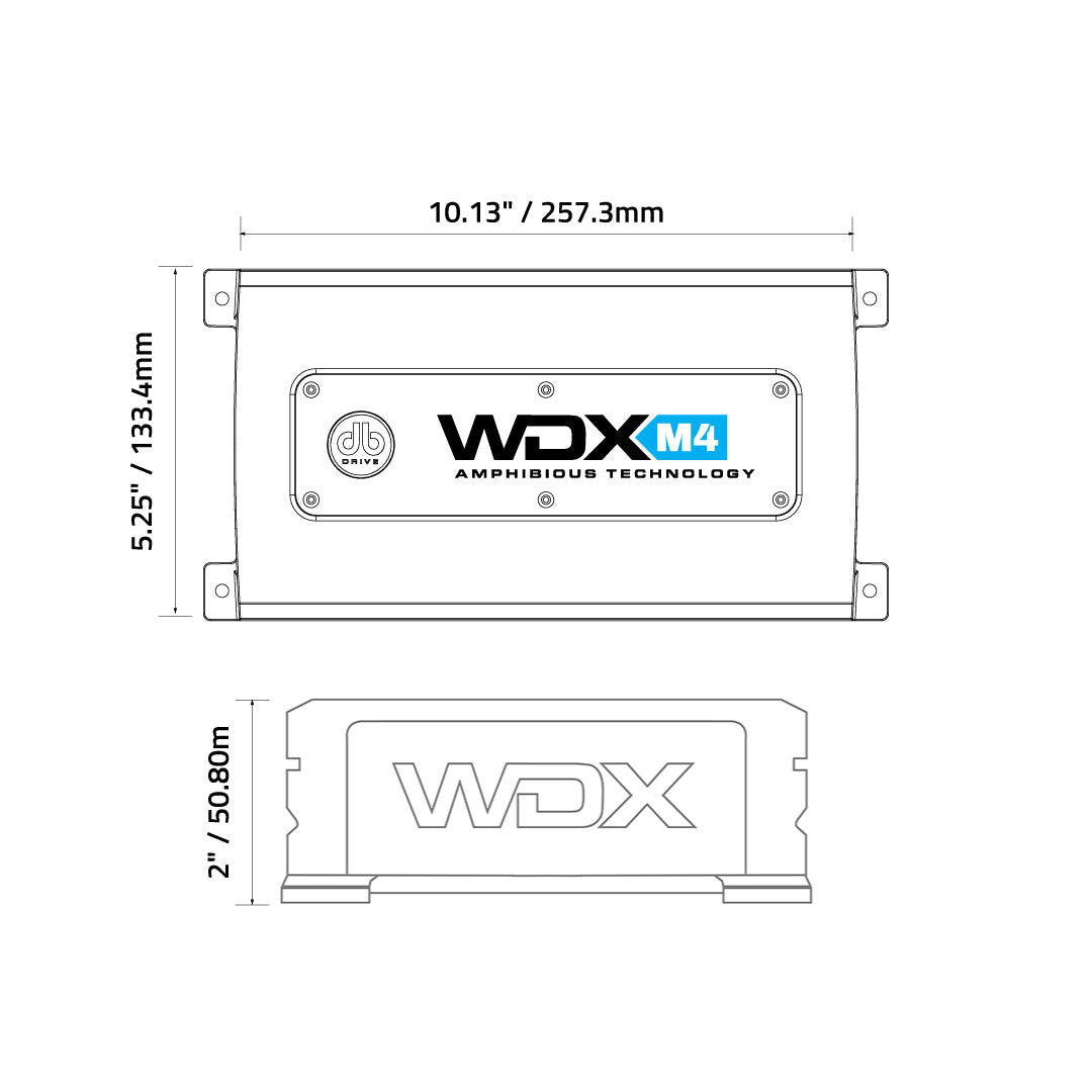 DB Drive WDX M4 : IPX6 Rated Marine 4-Channel Class D Amplifier