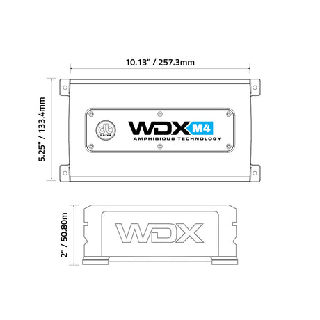 DB Drive WDX M4 : IPX6 Rated Marine 4-Channel Class D Amplifier
