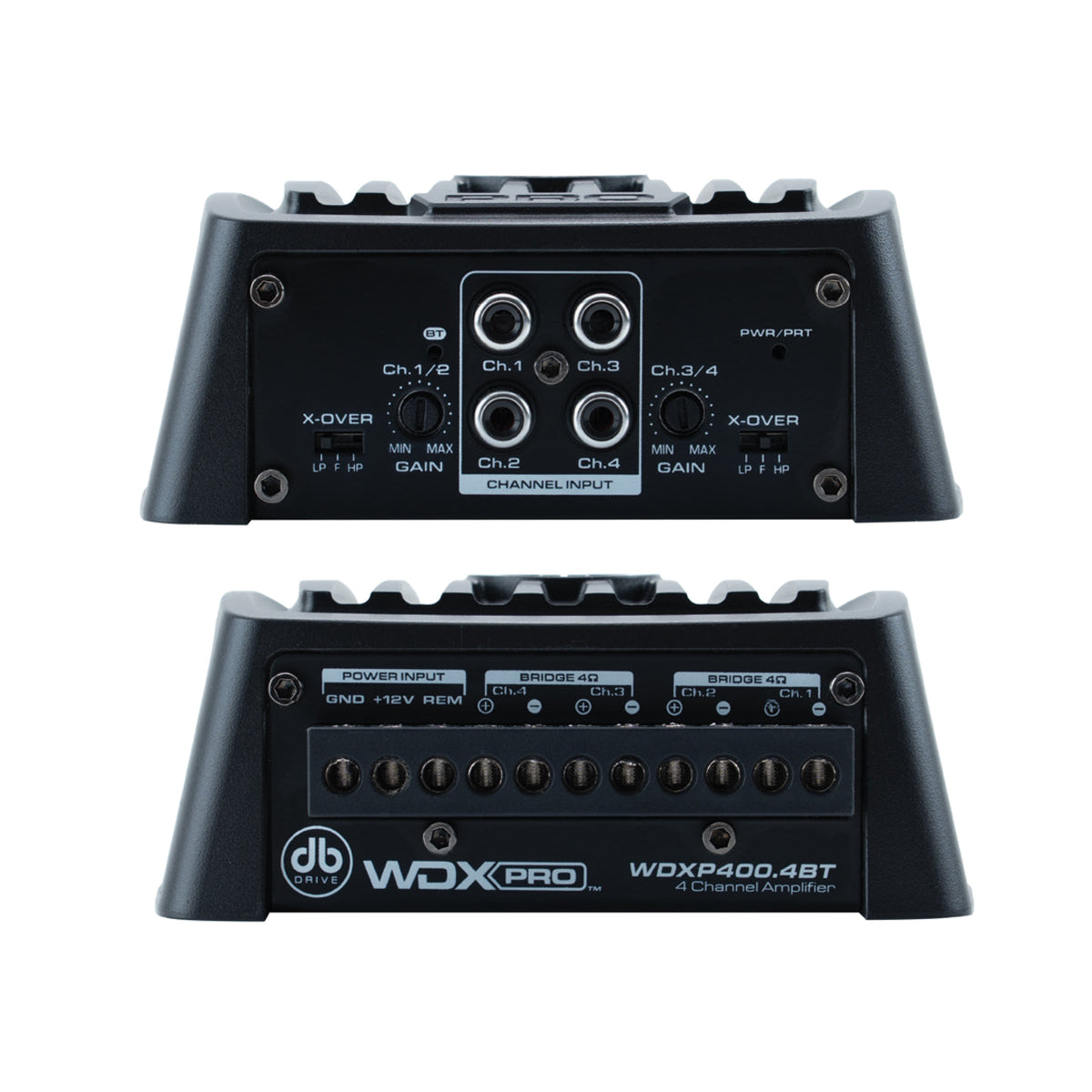 DB Drive WDX P400.4BT : CLASS D MINI POWERSPORTS 4-CHANNEL AMPLIFIER WITH BUILT IN BLUETOOTH RECEIVER