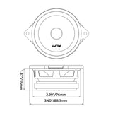 DB Drive WDX35MR-JP : 3.5" Midrange (Jeep OEM Fit) (1 Pair)