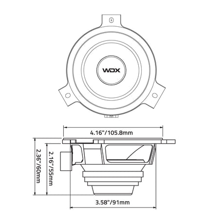 DB Drive WDX4MR-JP : 4" Moto NEO Midrange (Jeep OEM Fit) (1 Pair)