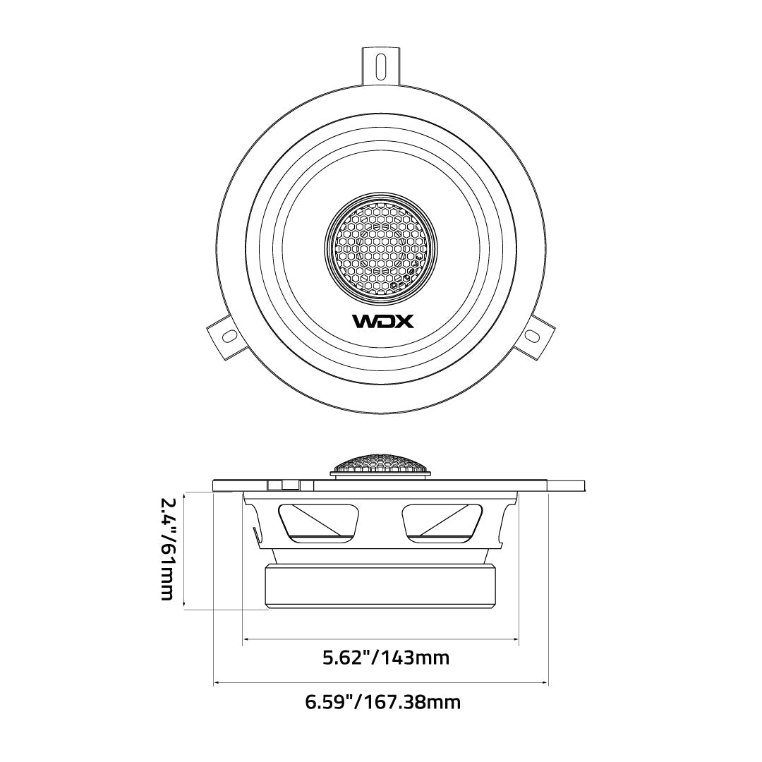 DB Drive WDX65-JP : 6.5" 2-Way Jeep Loudspeakers (1 Pair)