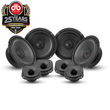 DB Drive WDX7-6.5-4MTW : WDX 7 Series 6.5" 4-Midrange/4-Tweeter PRO Audio Kit