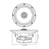 DB Drive WDX8MOTO : 8" Moto 2-Way Motorcycle Loudspeakers (1 Pair)