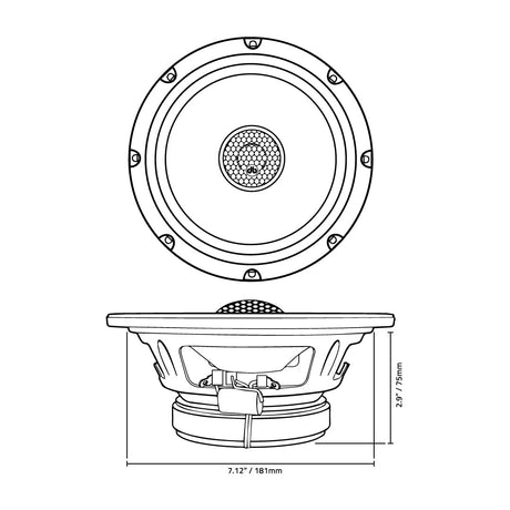 DB Drive WDX8MOTO : 8" Moto 2-Way Motorcycle Loudspeakers (1 Pair)