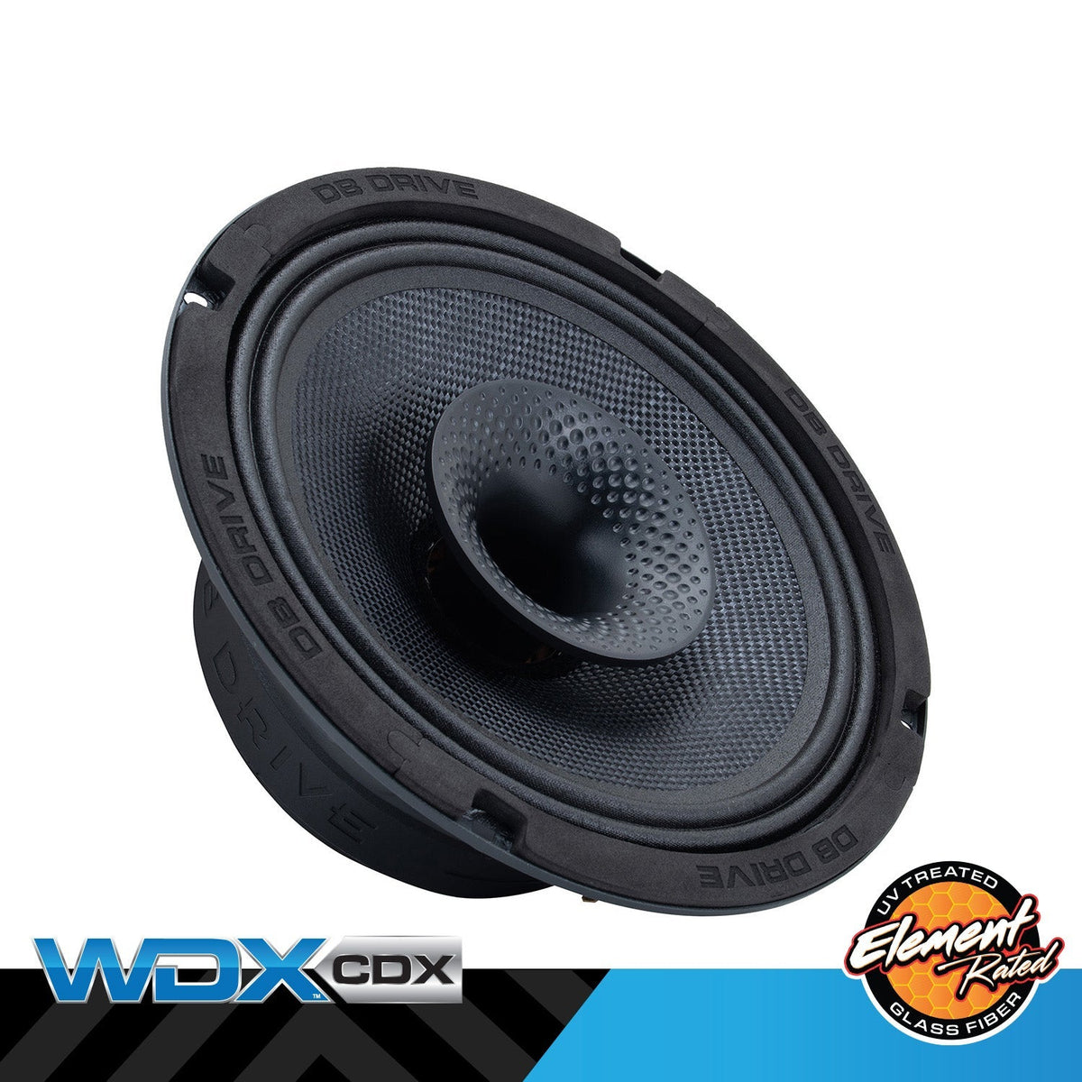 DB Drive WDX8MOTO-CDX : 8" 2-Way Loudspeaker W/Rear Mounted Comp. Driver w/glass fiber element rated cone (1 Pair)