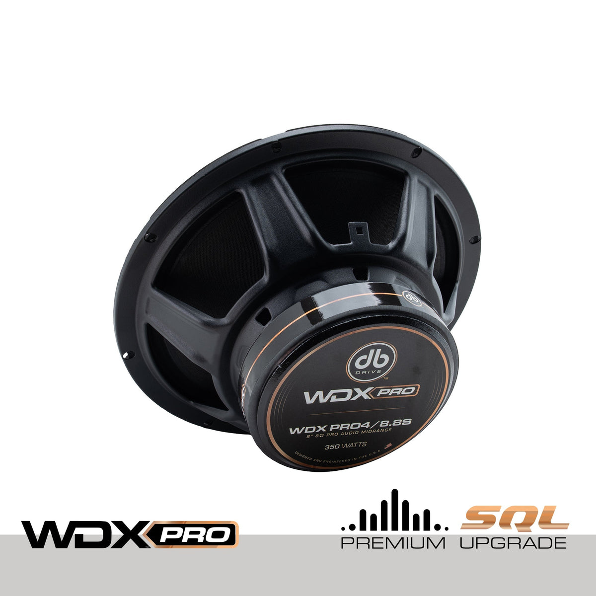 DB Drive WDXPRO4/8.8S: 8" Wide Freq Range-ProAudio midrange 1.2in KSV VC papercone w/cloth surround, Ferrite (Single)
