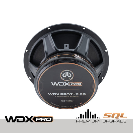 DB Drive WDXPRO7/8.8S : 8" Wide Freq Range-ProAudio mid, 1.5in TIL VC, papercone w/cloth surround, Ferrite (Single)