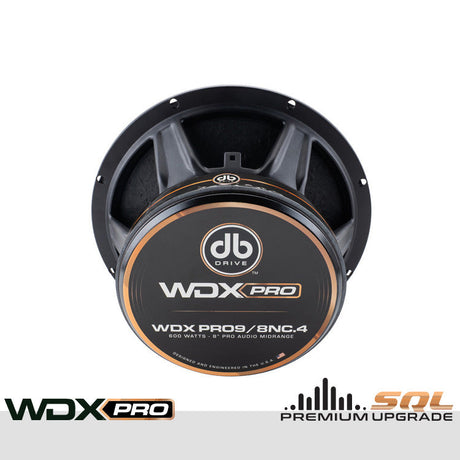 DB Drive WDXPRO9/8NC.4 : 8" Neo-Charged PRO Audio Midbass (1 Pair)