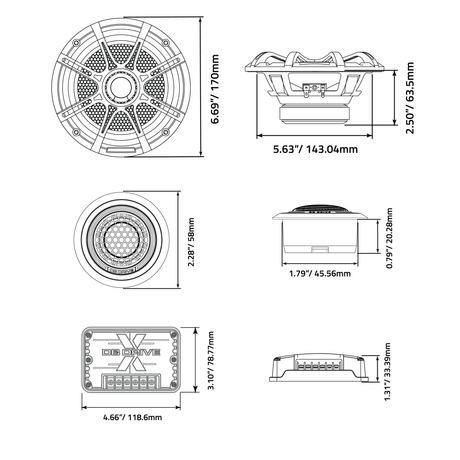 DB Drive X-S65C : 6.5" Component Loudspeaker