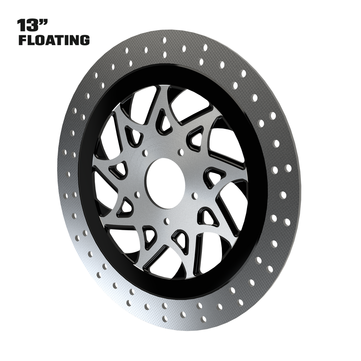 XR9 13" Floating Rotor in Black Contrast Cut