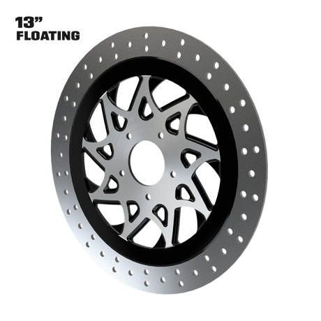XR9 13" Floating Rotor in Black Contrast Cut