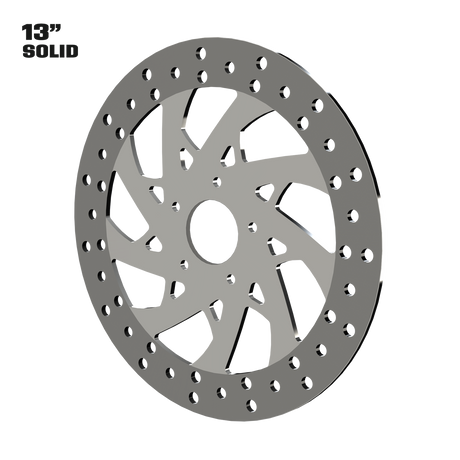 XR9 13" Solid Rotor in Polished