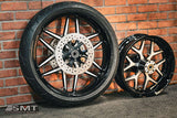 23x5.5" / 18X5.5" BLACK/RAW GT3 PAIR (2009-2023 HD TOURING)