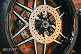 23x5.5" / 18X5.5" BLACK/RAW GT3 PAIR (2009-2023 HD TOURING)