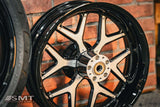 23x5.5" / 18X5.5" BLACK/RAW GT3 PAIR (2009-2023 HD TOURING)
