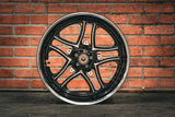 18x5.5" BLACK DOUBLE CUT RETRO 4 (2014-2023 HD Touring)