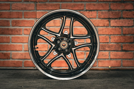 18x5.5" BLACK DOUBLE CUT RETRO 4 (2014-2023 HD Touring)
