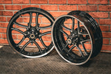 19x3.0" / 18x5.5 BLACK DOUBLE CUT RETRO 4 PAIR (2014-2023 HD TOURING)