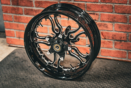 18x5.5" BLACK DOUBLE CUT RING OF FIRE (2014-2023 HD Touring)