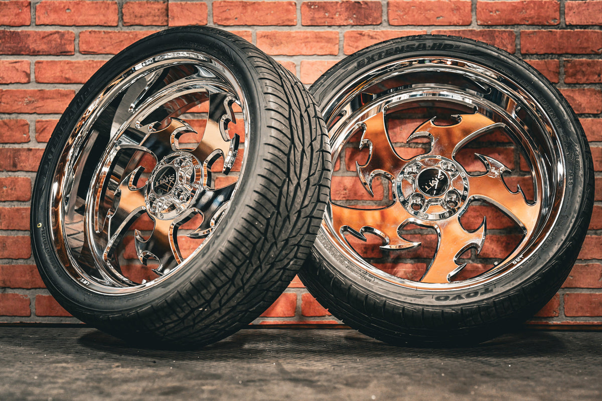 20x7" CHROME TRIBAL TRIKE SET (FOR 2010-2025 HD TRIKES ONLY).