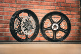 19x3.0" / 18x3.5 BLACK DOUBLE CUT RETRO 14 PAIR (2002-2007 HD TOURING)