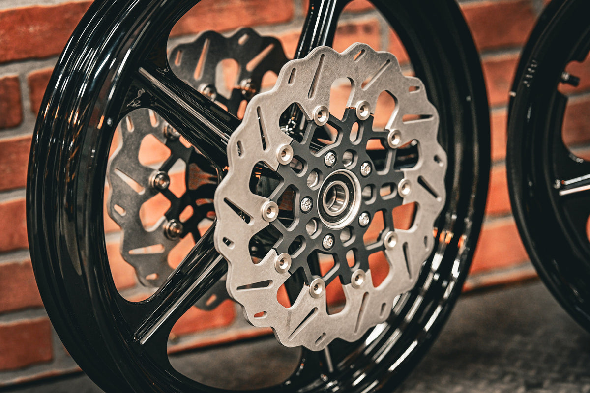 19x3.0" / 18x3.5 BLACK DOUBLE CUT RETRO 14 PAIR (2002-2007 HD TOURING)
