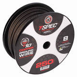T-Spec V10 OFC Tinned Ground Wire | 8 AWG | 250 ft. | Black - V10GW-8250