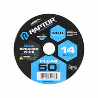 Raptor Vice Series CCA Speaker Wire | 14GA | 50 ft. | Clear - RSW14-50