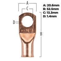 Install Bay 2/0 GA 1/2In Copper Ring - 5Pk - CUR2012