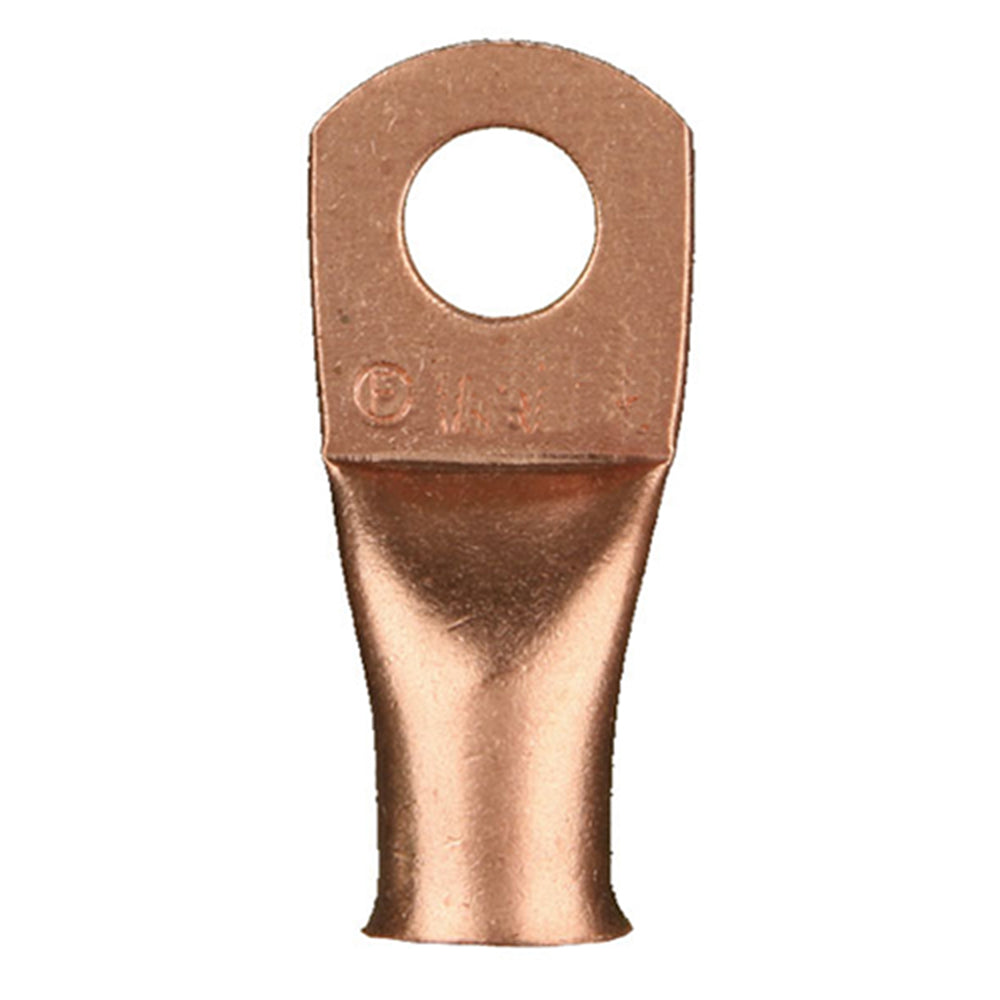 Install Bay Copper Uninsulated Ring Terminal 4 Gauge 1/4 inch - CUR414