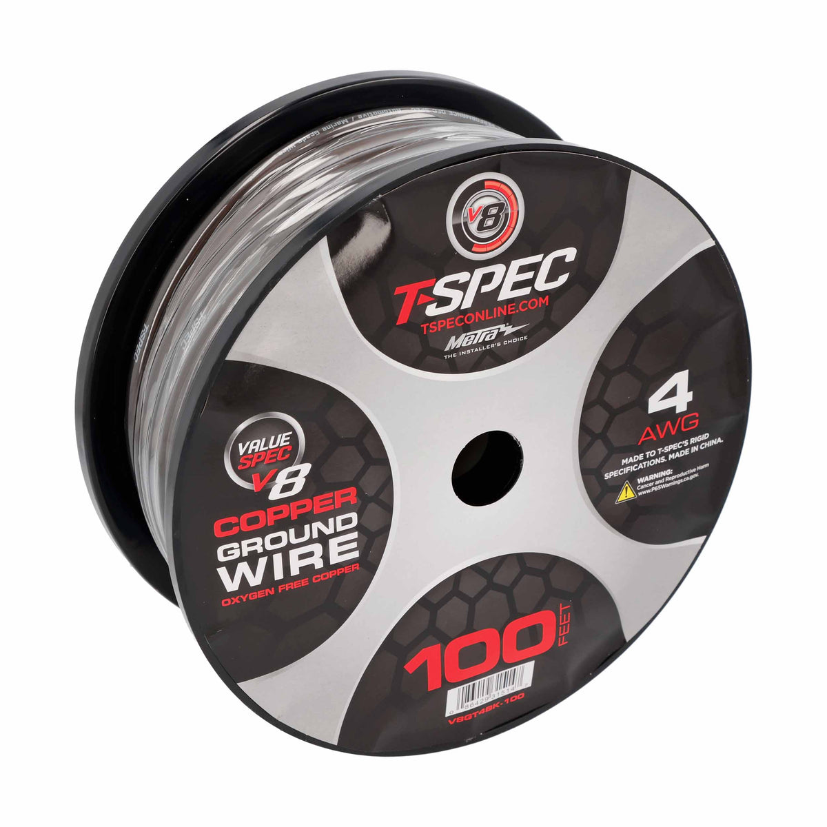 T-Spec V8GT OFC Power Wire | 4 AWG | 100 ft. | Blue - V8GT4B-100