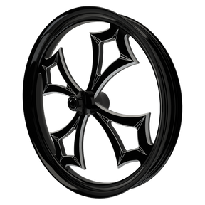 Barbaric Tendencies Harley Touring Black Double Cut Wheels