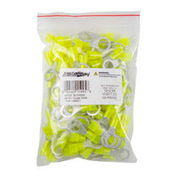 Install Bay Yellow Nylon Ring Terminal 12-10 Gauge 3/8 in Package of 100 - YNRT38