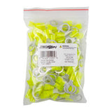 Install Bay Yellow Nylon Ring Terminal 12-10 Gauge 3/8 in Package of 100 - YNRT38