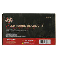 Metra Round Motorcycle Headlights with Black Face and Partial Halo - BC-703B