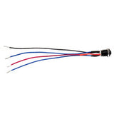 Install Bay Black 12MM Round Illuminated Momentary Switches - Blue - MB12B-2