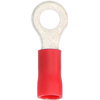 Install Bay Red Vinyl Ring Terminal 22-18 Gauge #8 - Package of 100 - RVRT8