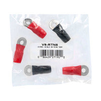 T-Spec V8 Ring Terminal | 4 AWG | 1/4 in. | 5 Pack - V8-RTN8