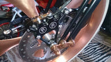 Classic matching rotor on motorcycle wheel