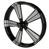 21 Inch Contraband Black Double Cut Harley Wheel