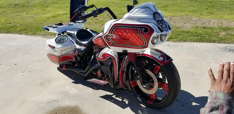 Contraband matching rotor on motorcycle wheel