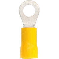 Install Bay Yellow Vinyl Ring Terminal 12-10 Gauge #10 Package of 100 - YVRT10