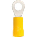 Install Bay Yellow Vinyl Ring Terminal 12-10 Gauge #10 Package of 100 - YVRT10